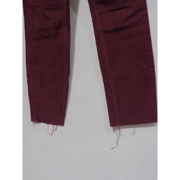 Current/Elliott Purple Thin Wale Corduroy Pants With Raw Hems, Size 28 - Picture 6 of 8
